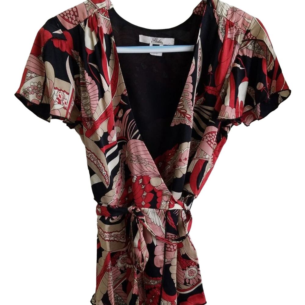 Gala Black Floral Blouse,
